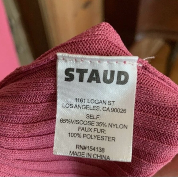 STAUD Celina Pink Ribbed Midi Maxi Dress S NWT - Faux Fur Collar 90s Y2K
Trend - Picture 7 of 7